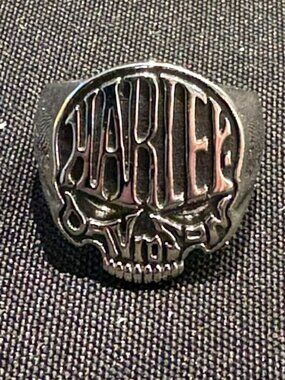 Harley-Davidson® Men's Calavera H-D Skull Stainless Steel Ring